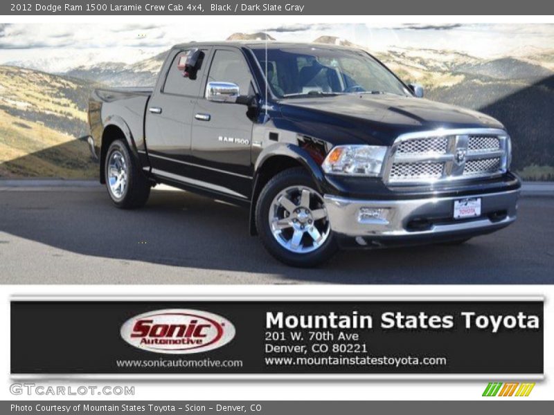 Black / Dark Slate Gray 2012 Dodge Ram 1500 Laramie Crew Cab 4x4