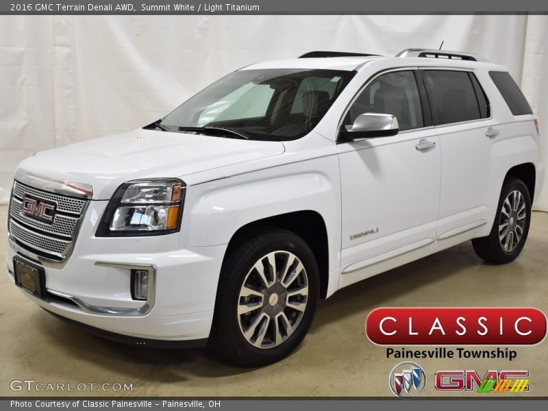 Summit White / Light Titanium 2016 GMC Terrain Denali AWD