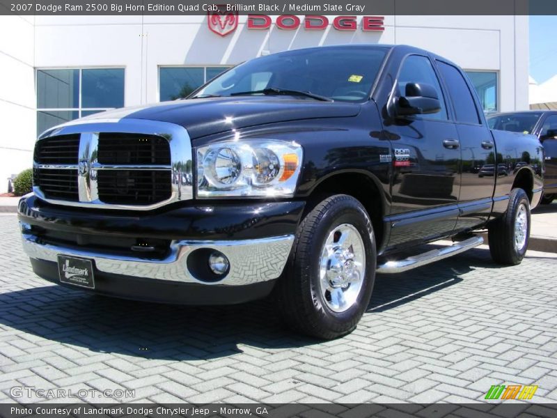 Brilliant Black / Medium Slate Gray 2007 Dodge Ram 2500 Big Horn Edition Quad Cab