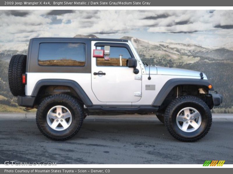 Bright Silver Metallic / Dark Slate Gray/Medium Slate Gray 2009 Jeep Wrangler X 4x4