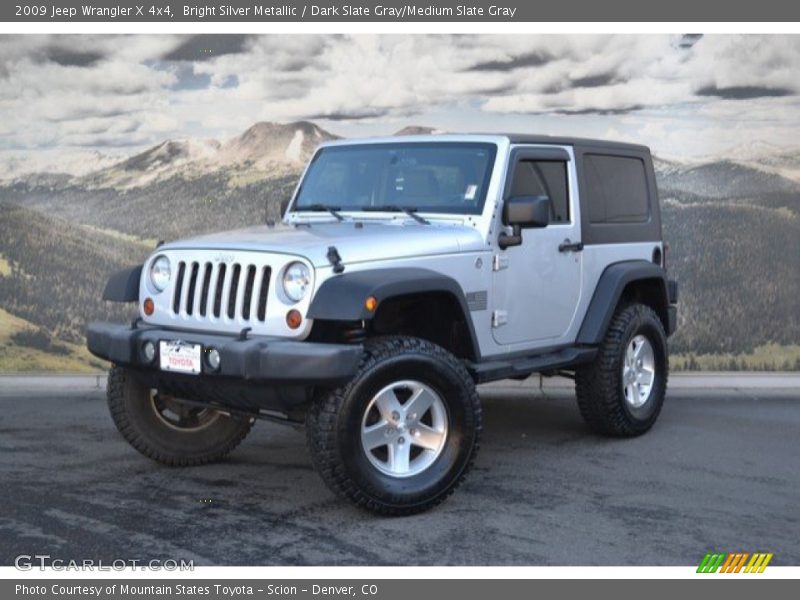 Bright Silver Metallic / Dark Slate Gray/Medium Slate Gray 2009 Jeep Wrangler X 4x4