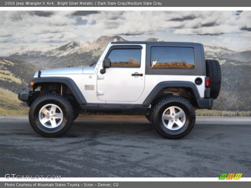 Bright Silver Metallic / Dark Slate Gray/Medium Slate Gray 2009 Jeep Wrangler X 4x4