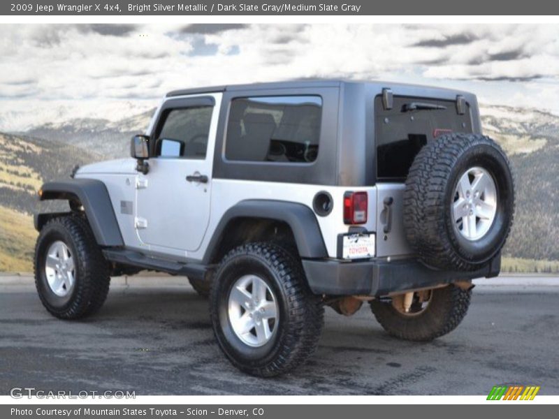 Bright Silver Metallic / Dark Slate Gray/Medium Slate Gray 2009 Jeep Wrangler X 4x4