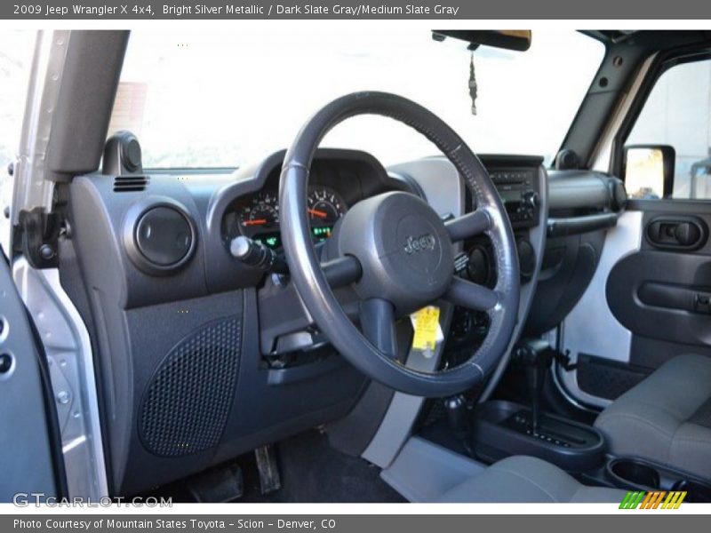 Bright Silver Metallic / Dark Slate Gray/Medium Slate Gray 2009 Jeep Wrangler X 4x4
