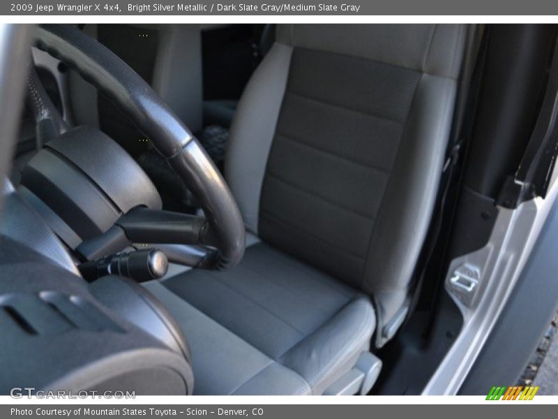 Bright Silver Metallic / Dark Slate Gray/Medium Slate Gray 2009 Jeep Wrangler X 4x4