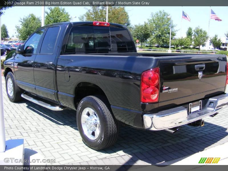 Brilliant Black / Medium Slate Gray 2007 Dodge Ram 2500 Big Horn Edition Quad Cab