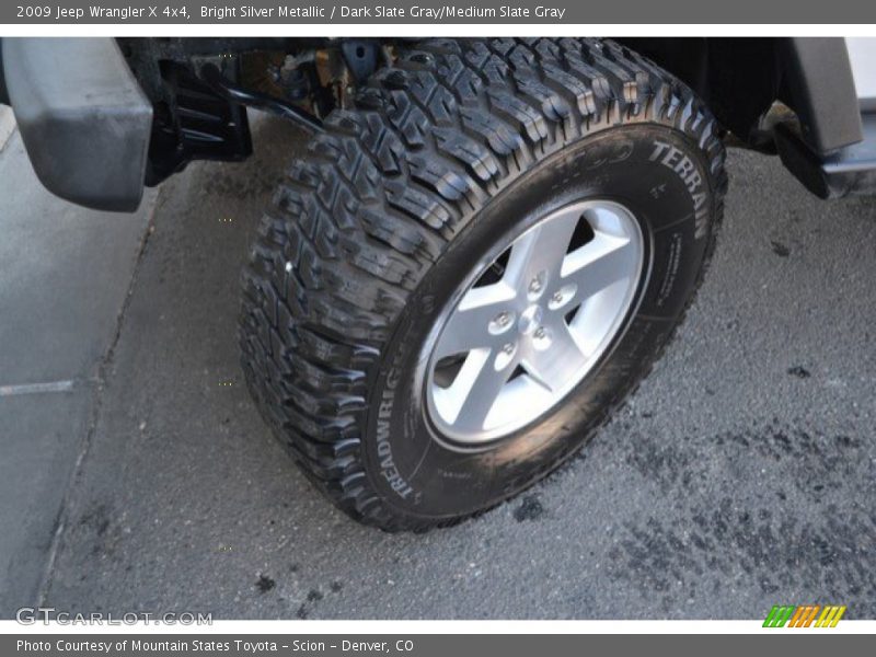 Bright Silver Metallic / Dark Slate Gray/Medium Slate Gray 2009 Jeep Wrangler X 4x4