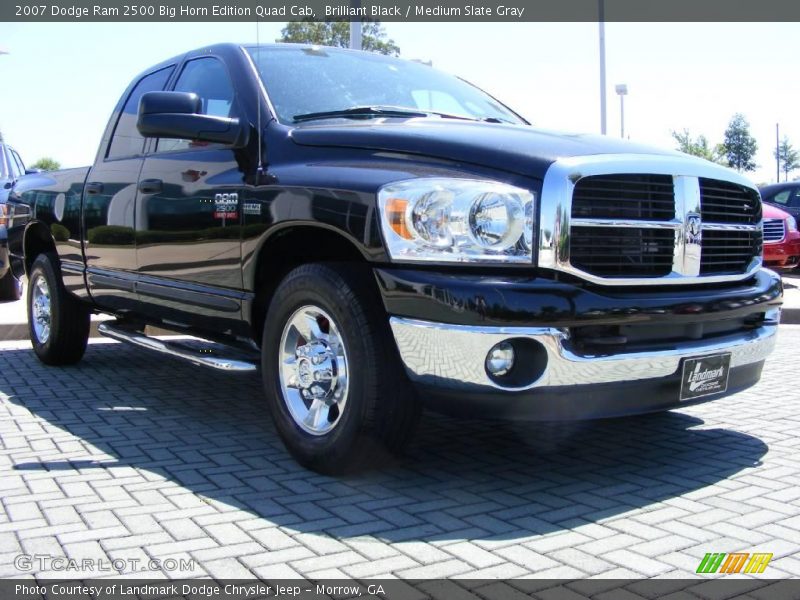 Brilliant Black / Medium Slate Gray 2007 Dodge Ram 2500 Big Horn Edition Quad Cab