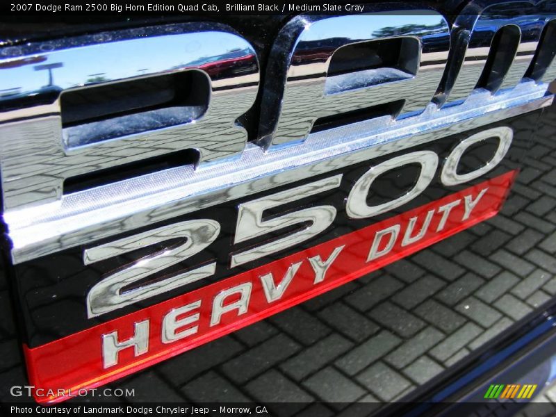 Brilliant Black / Medium Slate Gray 2007 Dodge Ram 2500 Big Horn Edition Quad Cab
