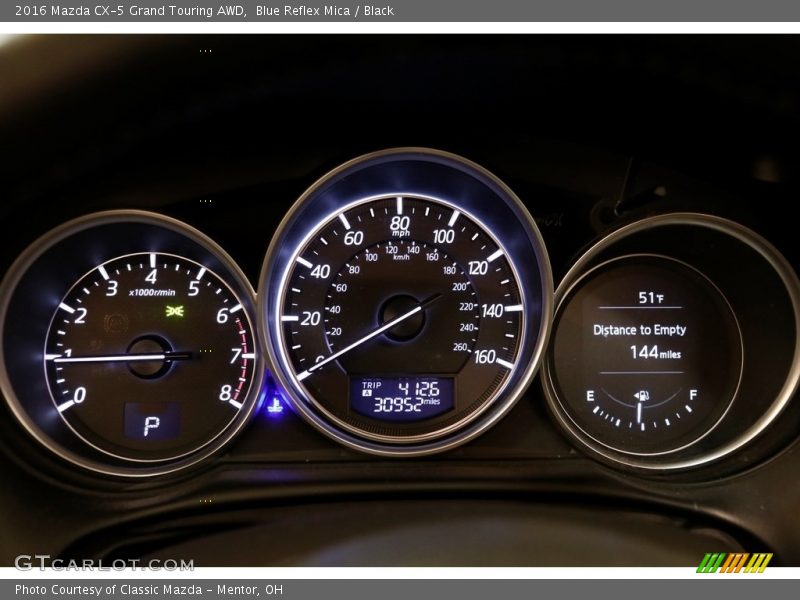Blue Reflex Mica / Black 2016 Mazda CX-5 Grand Touring AWD