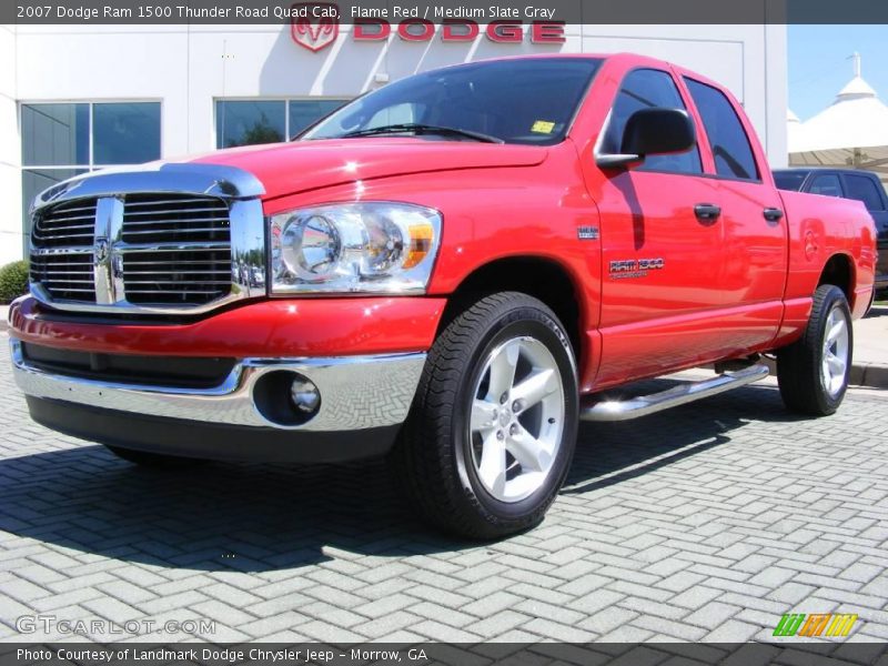 Flame Red / Medium Slate Gray 2007 Dodge Ram 1500 Thunder Road Quad Cab