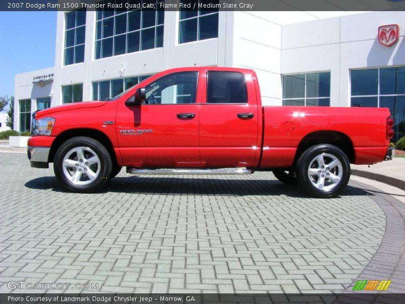 Flame Red / Medium Slate Gray 2007 Dodge Ram 1500 Thunder Road Quad Cab