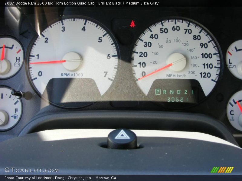 Brilliant Black / Medium Slate Gray 2007 Dodge Ram 2500 Big Horn Edition Quad Cab