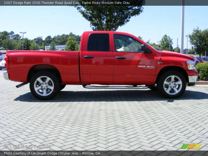 Flame Red / Medium Slate Gray 2007 Dodge Ram 1500 Thunder Road Quad Cab