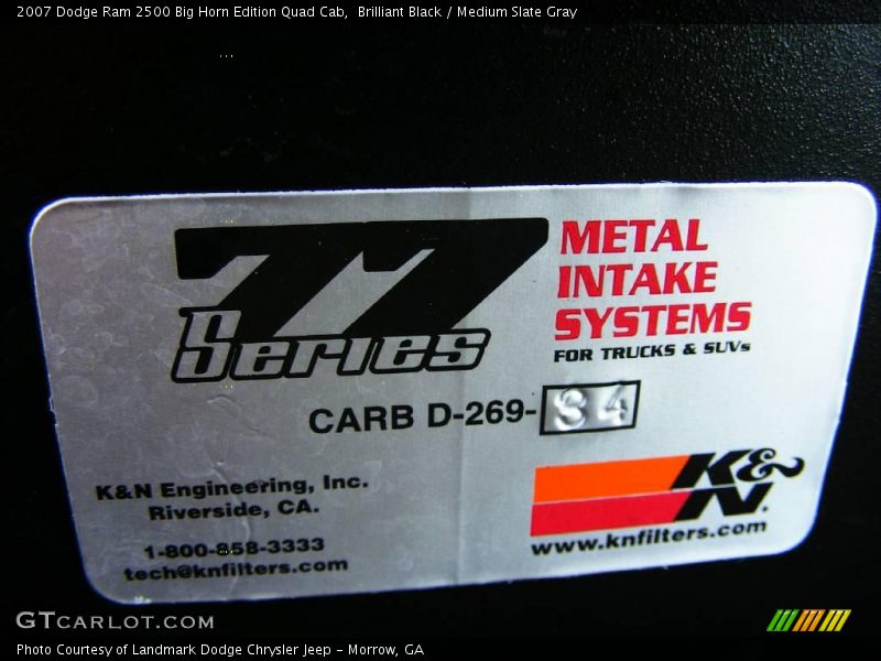 Brilliant Black / Medium Slate Gray 2007 Dodge Ram 2500 Big Horn Edition Quad Cab