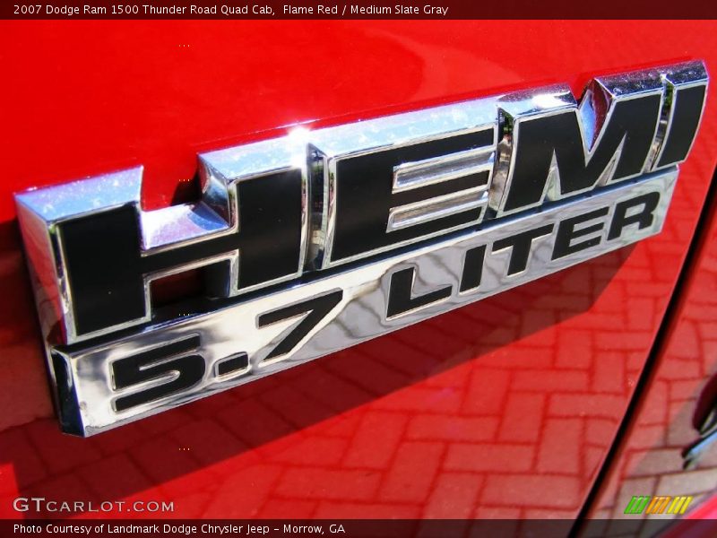 Flame Red / Medium Slate Gray 2007 Dodge Ram 1500 Thunder Road Quad Cab