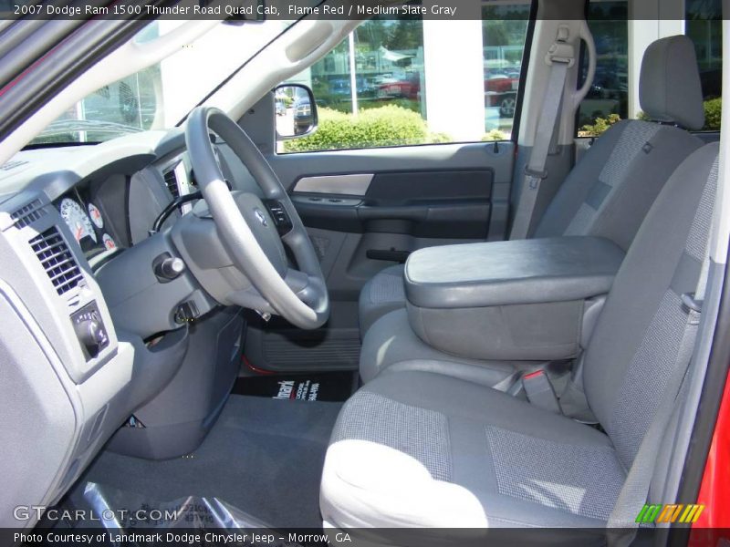 Flame Red / Medium Slate Gray 2007 Dodge Ram 1500 Thunder Road Quad Cab