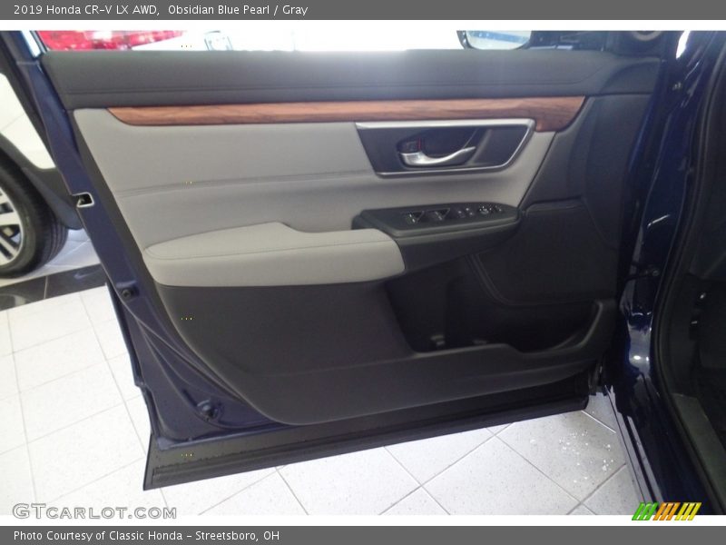 Obsidian Blue Pearl / Gray 2019 Honda CR-V LX AWD
