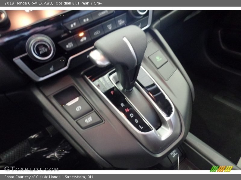 Obsidian Blue Pearl / Gray 2019 Honda CR-V LX AWD