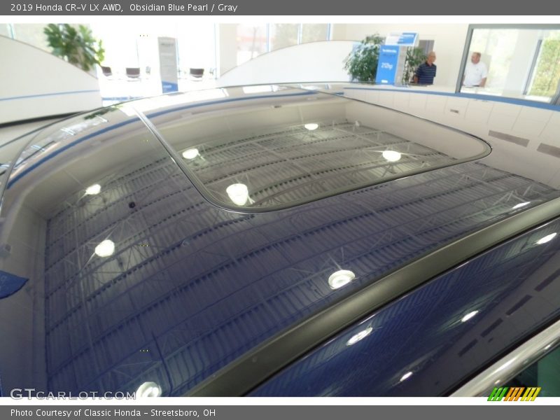 Obsidian Blue Pearl / Gray 2019 Honda CR-V LX AWD