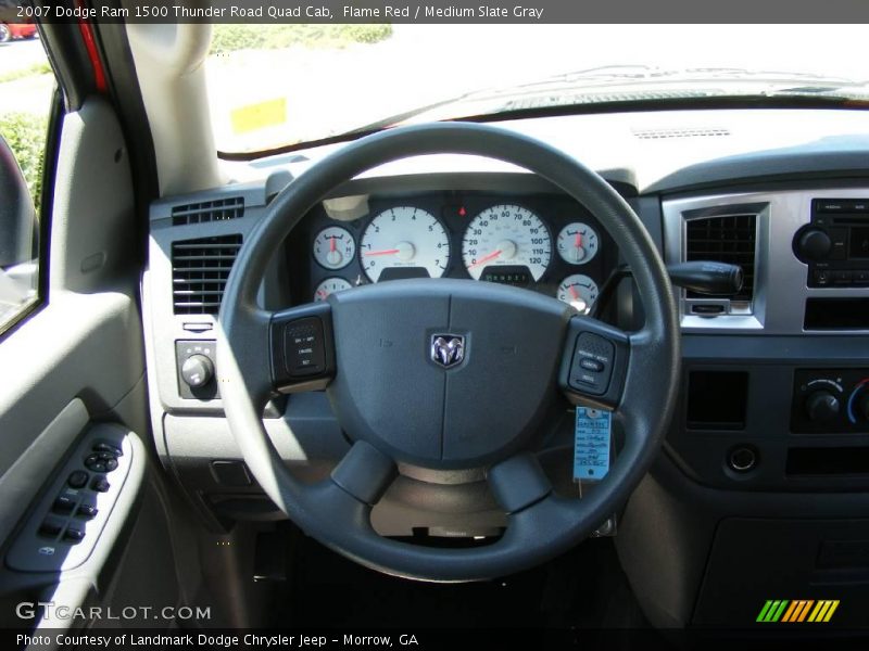 Flame Red / Medium Slate Gray 2007 Dodge Ram 1500 Thunder Road Quad Cab