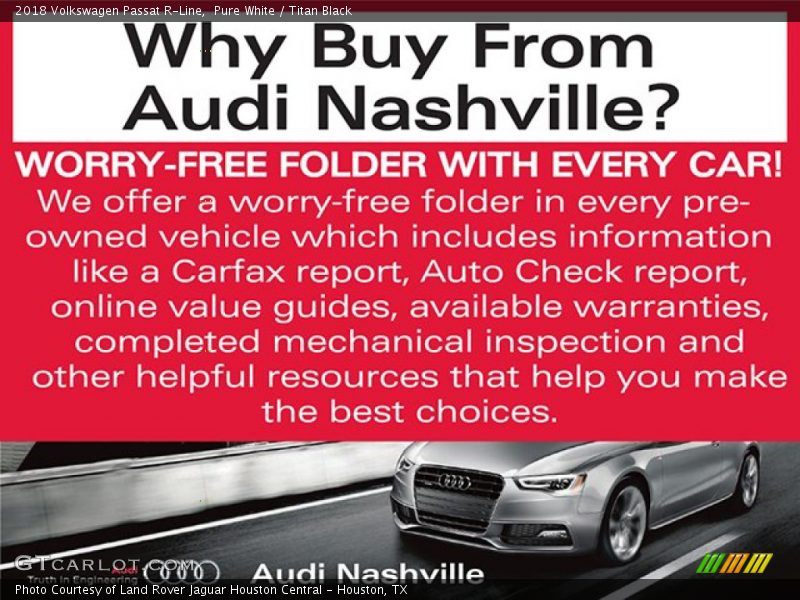 Pure White / Titan Black 2018 Volkswagen Passat R-Line