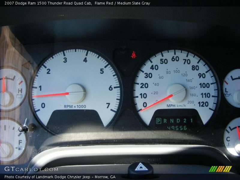 Flame Red / Medium Slate Gray 2007 Dodge Ram 1500 Thunder Road Quad Cab