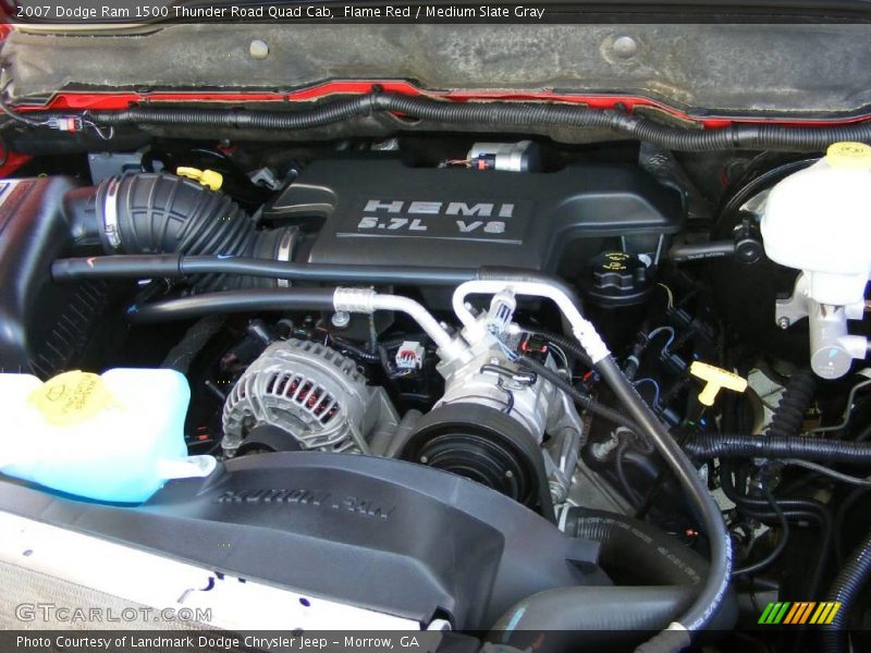 Flame Red / Medium Slate Gray 2007 Dodge Ram 1500 Thunder Road Quad Cab