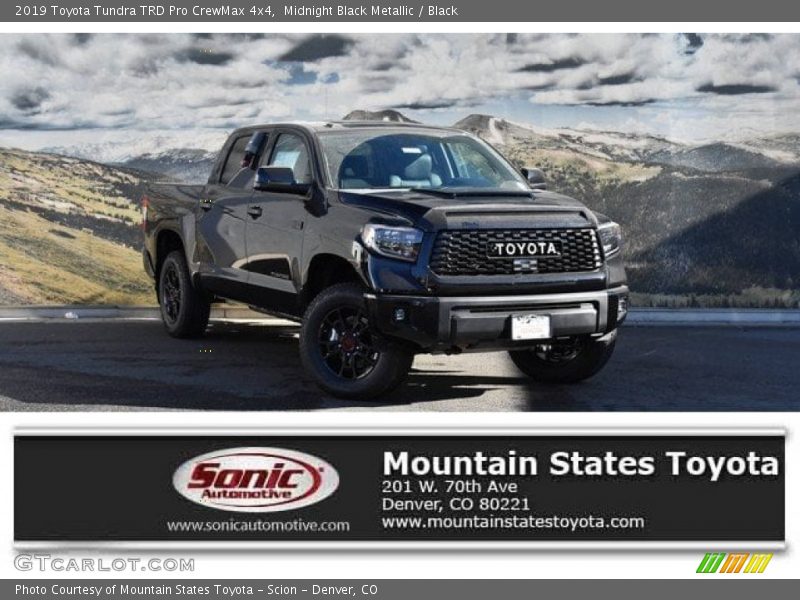Midnight Black Metallic / Black 2019 Toyota Tundra TRD Pro CrewMax 4x4
