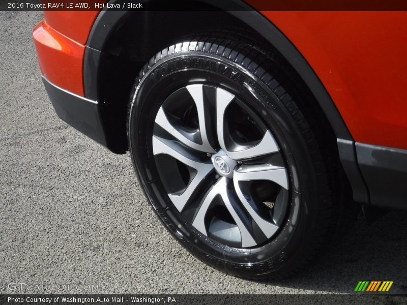 Hot Lava / Black 2016 Toyota RAV4 LE AWD
