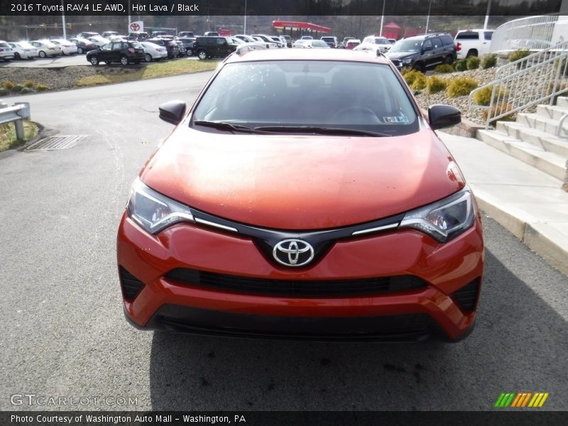 Hot Lava / Black 2016 Toyota RAV4 LE AWD