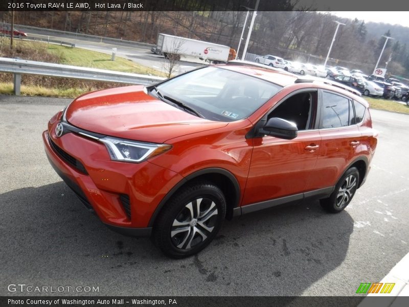 Hot Lava / Black 2016 Toyota RAV4 LE AWD