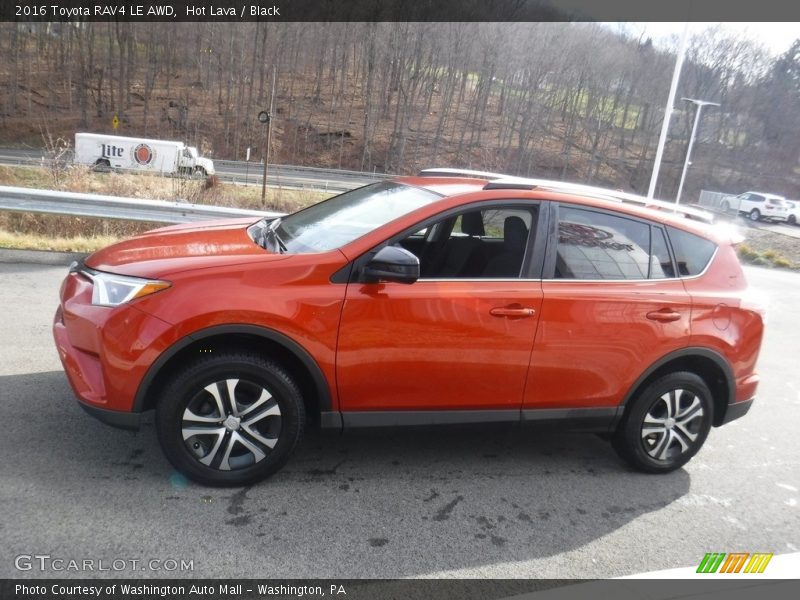 Hot Lava / Black 2016 Toyota RAV4 LE AWD