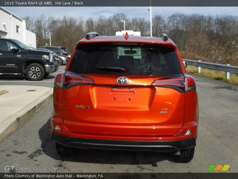 Hot Lava / Black 2016 Toyota RAV4 LE AWD