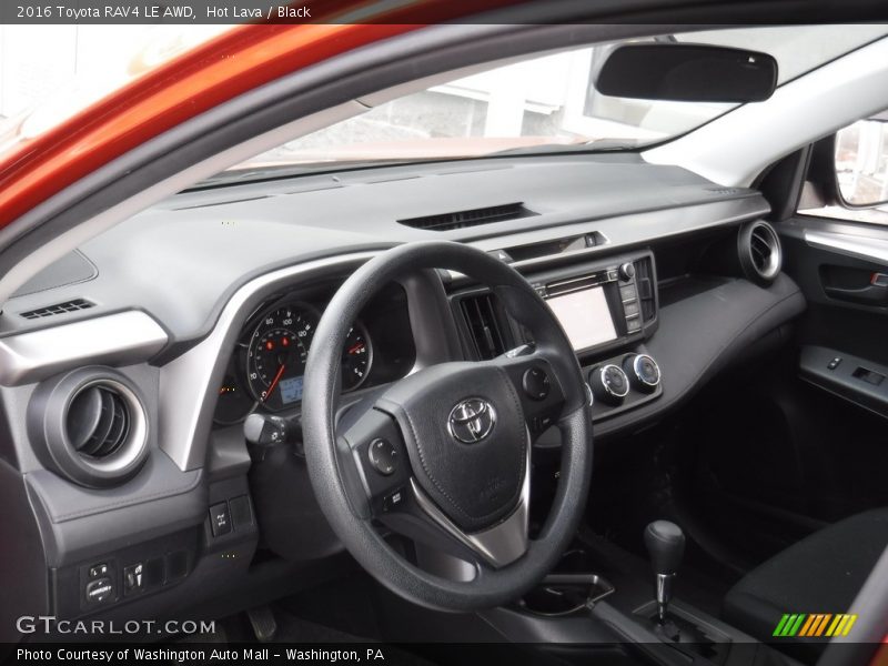 Hot Lava / Black 2016 Toyota RAV4 LE AWD