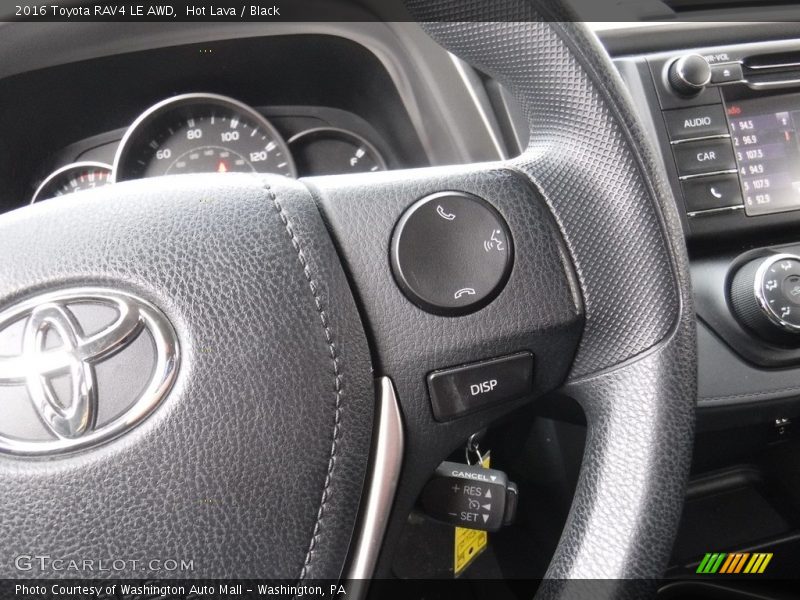Hot Lava / Black 2016 Toyota RAV4 LE AWD