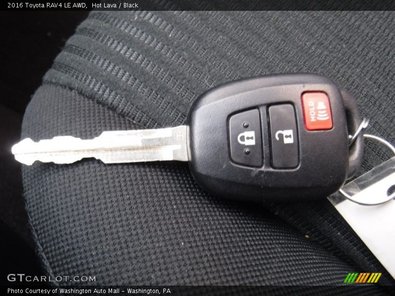 Hot Lava / Black 2016 Toyota RAV4 LE AWD