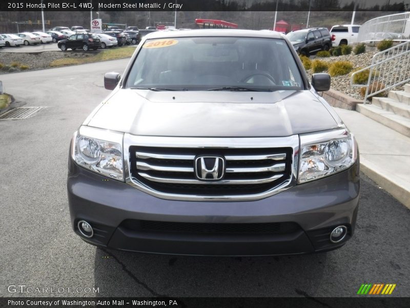 Modern Steel Metallic / Gray 2015 Honda Pilot EX-L 4WD