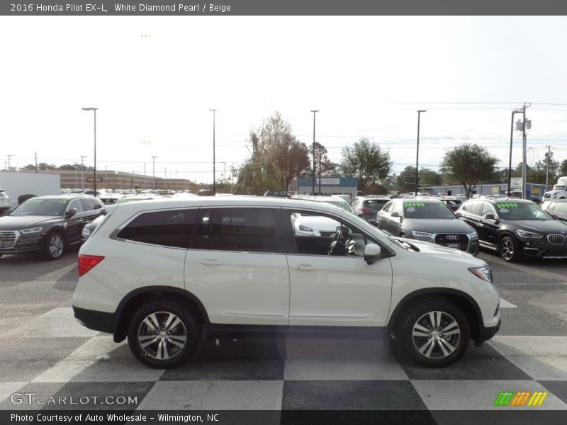 White Diamond Pearl / Beige 2016 Honda Pilot EX-L