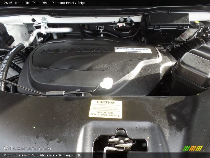 White Diamond Pearl / Beige 2016 Honda Pilot EX-L
