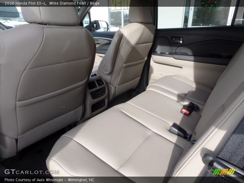 White Diamond Pearl / Beige 2016 Honda Pilot EX-L