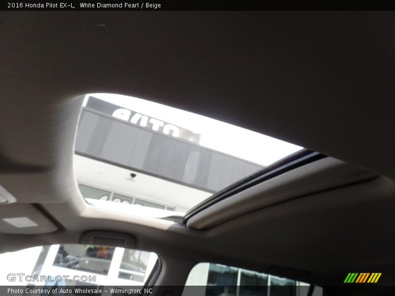 White Diamond Pearl / Beige 2016 Honda Pilot EX-L
