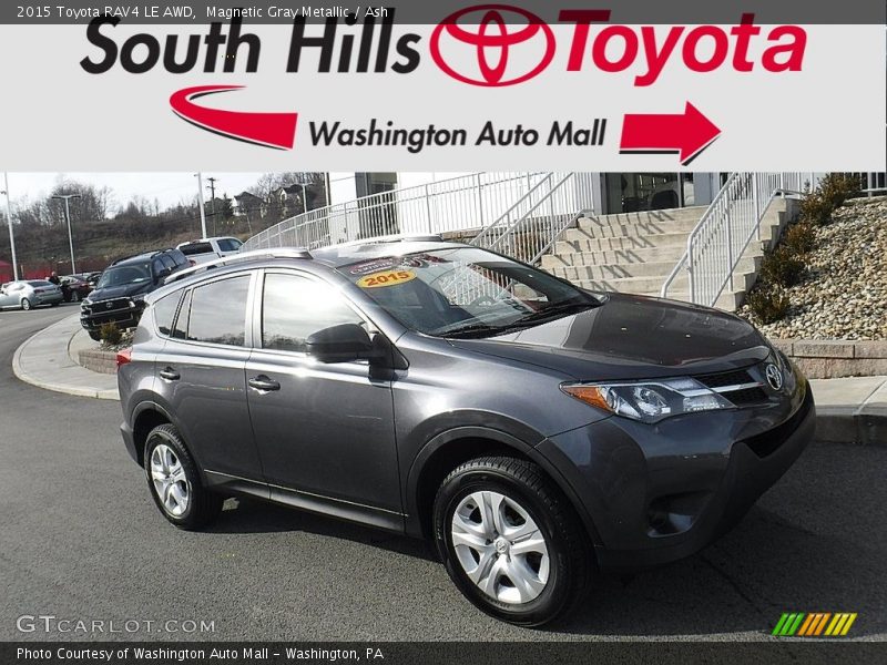 Magnetic Gray Metallic / Ash 2015 Toyota RAV4 LE AWD