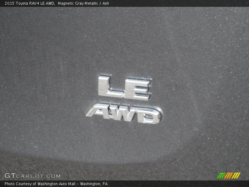 Magnetic Gray Metallic / Ash 2015 Toyota RAV4 LE AWD