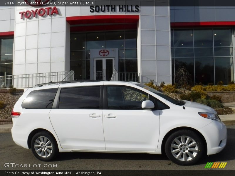 Super White / Bisque 2014 Toyota Sienna XLE AWD