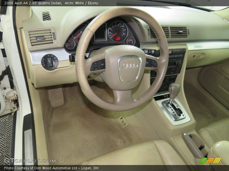 Arctic White / Ebony 2006 Audi A4 2.0T quattro Sedan