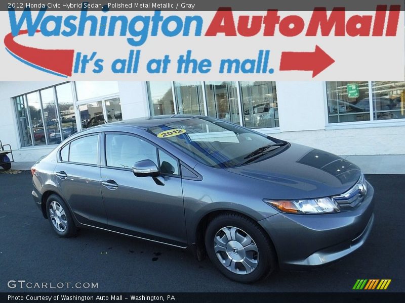 Polished Metal Metallic / Gray 2012 Honda Civic Hybrid Sedan