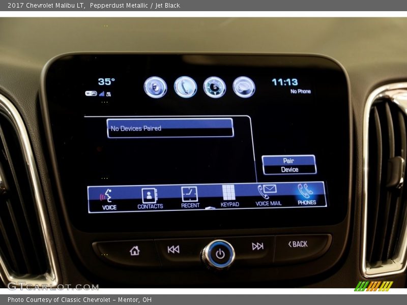 Pepperdust Metallic / Jet Black 2017 Chevrolet Malibu LT