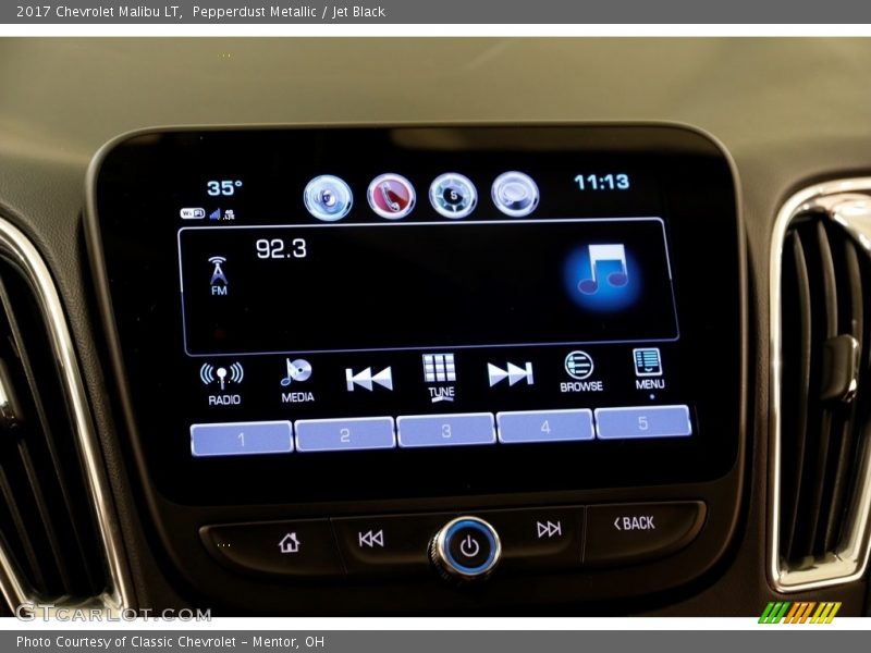 Pepperdust Metallic / Jet Black 2017 Chevrolet Malibu LT