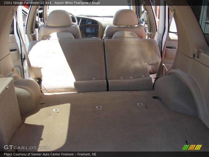 Aspen White Pearlglow / Beige 2001 Nissan Pathfinder LE 4x4